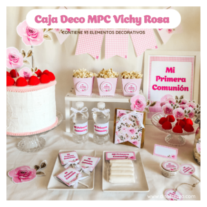Caja de Decoración Vichy Rosa