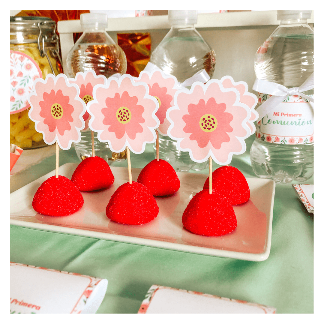 16 TOPPER CUPCAKE DECORANDO GOLOSINAS MELOCOTON