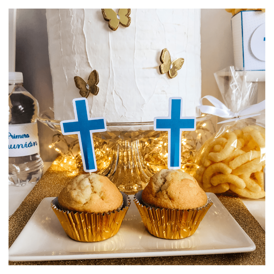 17 TOPPERS CUPCAKE CLASICO AZUL